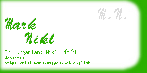 mark nikl business card